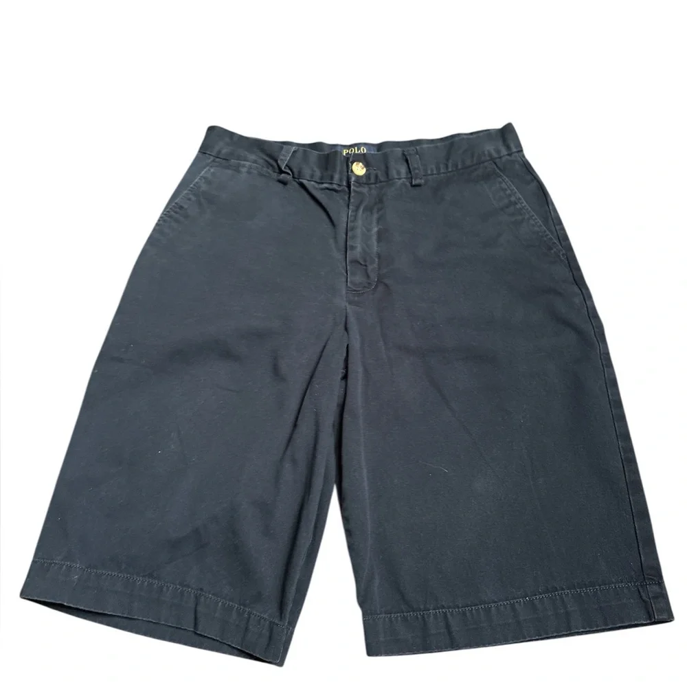Polo by Ralph Lauren boys chino Bermuda shorts navy blue Size 18